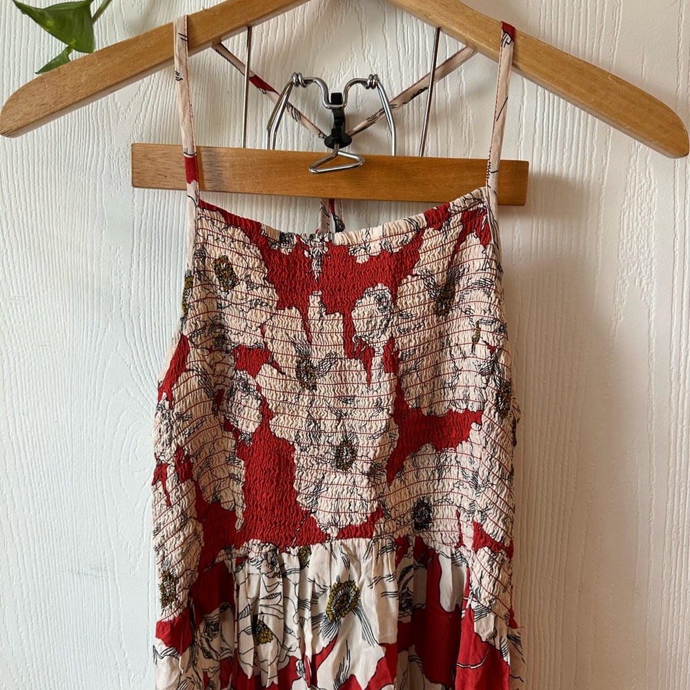 Free People Flowy Flower Dress Sunset Combo